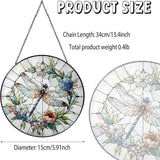 Dragonfly Sun Catcher 6.3‘’ Dragonfly Gifts for Women Stained Glass Window Hanging Sun Catchers Indoor Window Wall Decor Handmade SunCatcher Decoration for Garden Home Housewarming Gifts