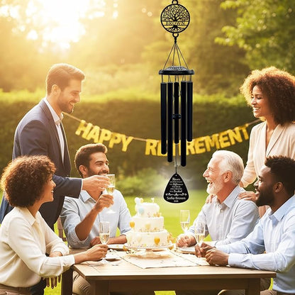 Personalized Retirement Wind Chimes Gift for Women and Men Happy Retirement Gifts for Coworker Boss Teacher Nurse Unique Outdoor Retirement Decorations(Retirement 2)