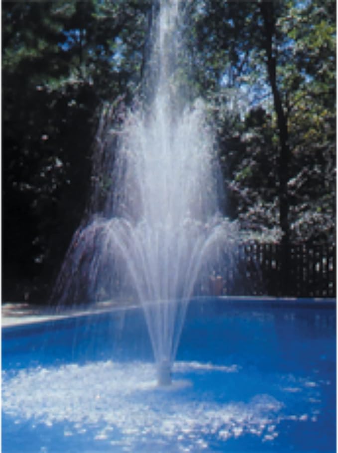 Aqua Select Floating Outdoor Pool Fountain | Adjustable Height Up to 16' Feet | Decorative Three Tier Grecian Fountain | for Above Ground or Inground Swimming Pools | Easy to Install | White