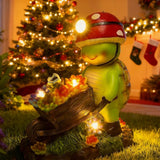 SunGlee Solar Light Turtle Outdoor Garden, Turtle Solar Light for Outdoors Yard Patio Decor 4 LED Sun Powered Outsides Turtles Decor Light Up Garden Statue Gardening Gift for Women Mother Decoration