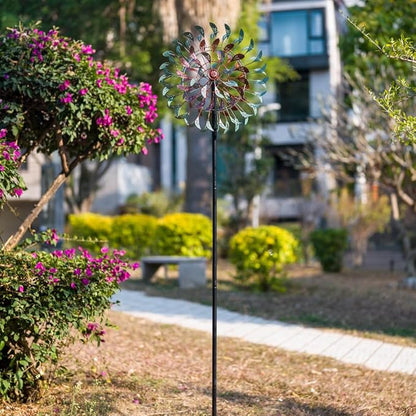 DREAMSOUL 360° Large Wind Spinner Outdoor Vintage Metal Windmill for Yard, Kinetic 6 Blades Wind Spinner for Patio Lawn Decor (80 * 19 Inches)