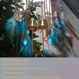 dreamcatcher wind chimes, Indian feather round net wind chimes, creative wind chimes for balcony, study, bedroom hanging decoration (metal deer head dreamcatcher wind chimes)