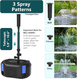 AquaMiracle Pond Filter with Pump Fountain Kits | 850GPH Pond Filter with Pond Pump & Fountain Kit | 3 Spray Patterns | Water Feature | Koi Pond Filters for Outdoor Ponds 500-750 Gal
