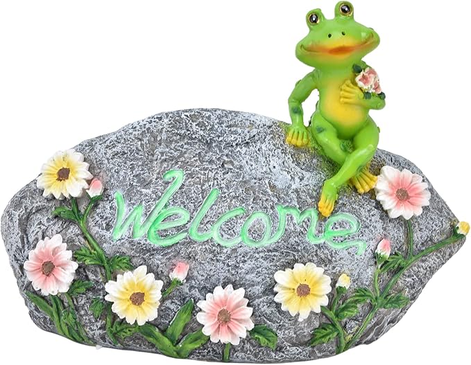 Garden Animal Sculpture | Sturdy Weather - Proof Composite Animal Ornament for Outdoor/Indoor Decor | Welcome to My Garden Statue for Yard, Patio & Living Room
