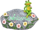 Garden Animal Sculpture | Sturdy Weather - Proof Composite Animal Ornament for Outdoor/Indoor Decor | Welcome to My Garden Statue for Yard, Patio & Living Room
