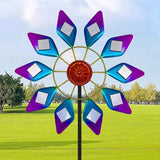 45" Sunglasses Garden Wind Spinners for Yard, Special 9pcs Mirrors Kinetic Wind Spinner Outdoor Decor, Wind Sculpture Yard Art Decorations for Patio, Lawn & Garden