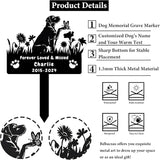 Custom Labrador Dog Memorial Grave Marker,Personalized Metal Flora Dog Memorial Stake,Dog Memorial Plaque Burial Stake Engraved Sign,Sympathy Grave Stake for Lost Dog,Dog Statue Headstone