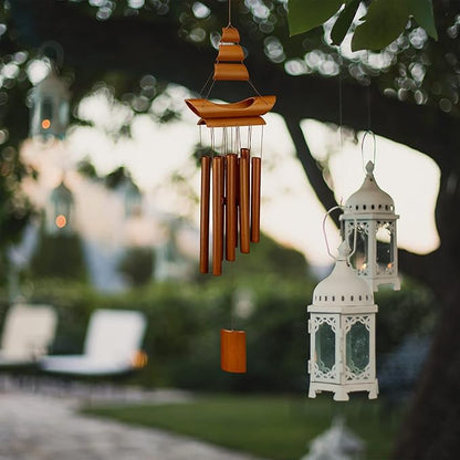 Relaxdays Wind Chime Bamboo, 100%, Brown, 72 x 20 x 6 cm