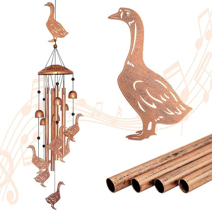 GDNSFIT Goose Wind Chimes for Outside, Metal Windchimes Outdoors, Goose Gifts for Women/Men, Memorial/Birthday Gifts, Garden Decor for Outside, Patio or Yard, Durable Chimes for Outdoors