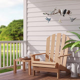 Ferraycle Metal Bird Wall Art Birds on the Branch Decor Metal Sculpture Silhouette Ornament Branch Wall Hanging Sign for Balcony Garden Home Decor(Dark Colors)