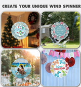 10 Pack 10 inch Wind Spinner Blanks, 2 Sided Printable Stainless Steel Metal Wind Powered Kinetic Sculpture for Yard and Garden