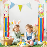 NOVWANG 40 Inch Bunny Easter Windsock - 2 Pcs Spring Windsocks for Yard, Garden, Patio, Balcony - Outdoor Hanging Decorations