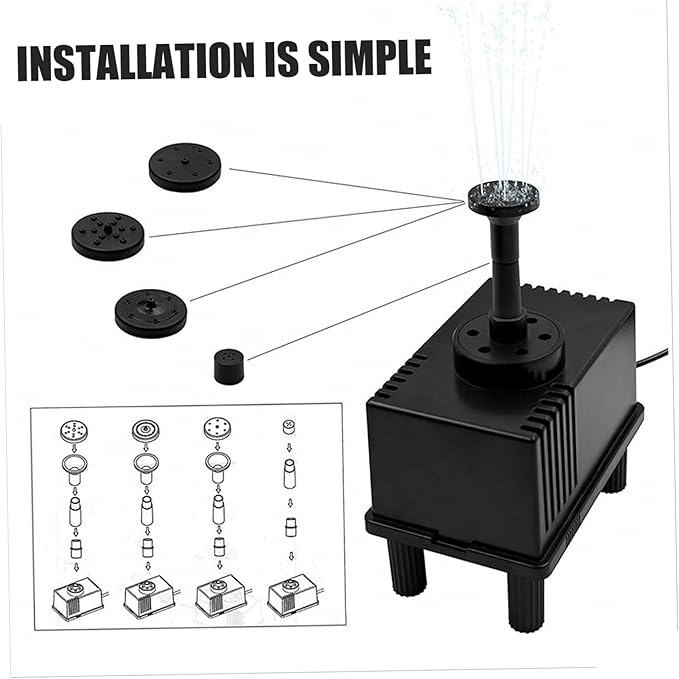 Solar Powered Water Fountain with Multiple Spray Heads, Solar Water Pump for Bird Bath, Garden Pond, Patio & Outdoor DecorationSolar PumpSolar FountainSolar Fountain Pump