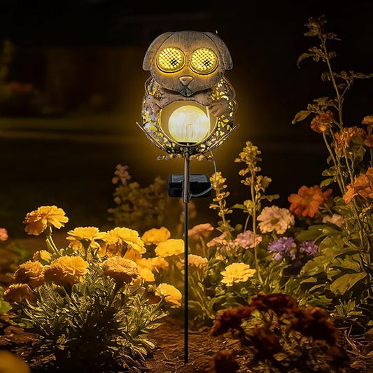 SRNPMIU Solar Lights Outdoor Decor, Solar Dog Yard Decorations Outdoor, Garden Decorative, IP65 Waterproof, Gifts for Women Mom, for Yard Patio Lawn Pathway Landscape