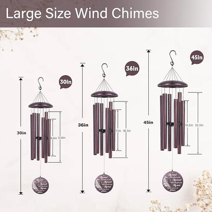 ASTARIN 36" Large Deep Tone Personalized Sympathy Wind Chimes, Memorial Wind Chime for Loss of Mother Father Loved One, Bereavement Gifts Decor Outdoor Patio Garden Graveyard, Produced in USA