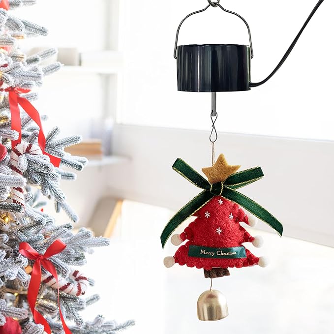 Wind Spinner Motor Plug-in Electric | Hanging Display for Wind Spinners, Chimes, Sun Catcher, Mirror Disco Ball, Home/Garden/Yard Decor Christmas Ornament
