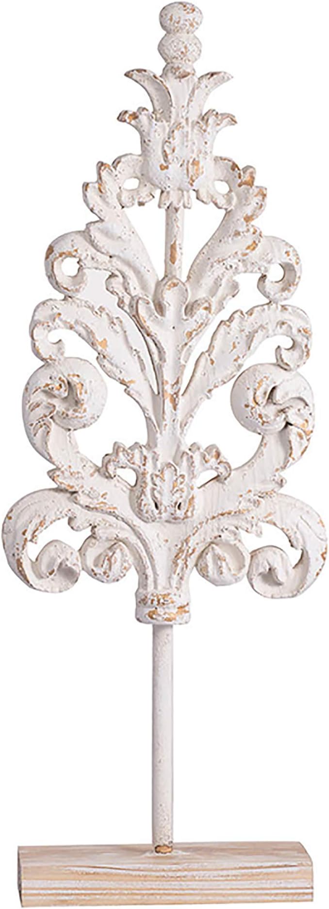 A & B Home 25" Decorative Abstract Cement Sculpture with Distressed Finish