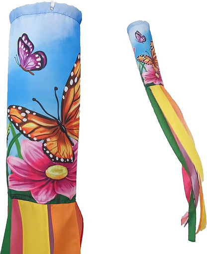 Madrona Brands Butterfly Windsock | Durable Outside Hanging Wind Decoration | Yard, Patio, Porch | 60 Inch