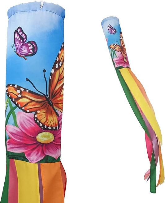 Madrona Brands Butterfly Windsock | Durable Outside Hanging Wind Decoration | Yard, Patio, Porch | 60 Inch