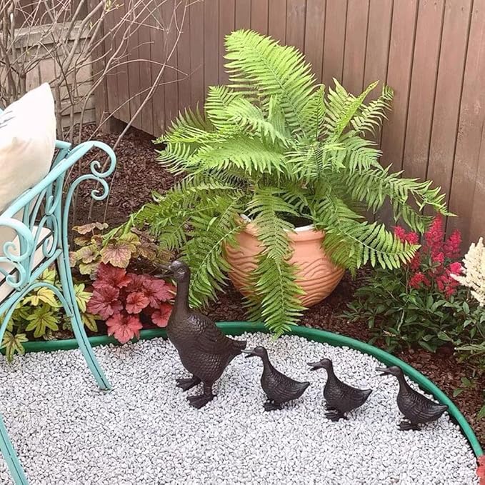 Heavy Duty Cast Iron Collectible Duck Sculpture,Decorative Creative Animal Figurine Outdoor Statues for Garden Patio Home Decor