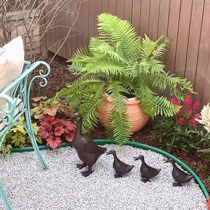 Heavy Duty Cast Iron Collectible Duck Sculpture,Decorative Creative Animal Figurine Outdoor Statues for Garden Patio Home Decor