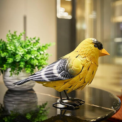 GUTE American Goldfinch Metal Garden Bird, Yard Sculpture Art - Large Realistic Standing Gold Finch Bird - Outdoor Fall, Winter, Spring, Summer Decoration - Decor - Perfect and Sympathy Gifts