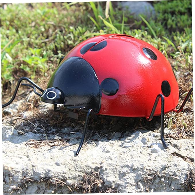 Toddmomy 1Pc Large Simulated Ladybug Pendant Charming Iron Garden Ornament for Home and Holiday Decor for Friends and Family