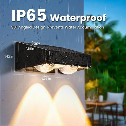 Solar Fence Lights Outdoor 16 Pack, 50 LM 11 Modes & 9 Colors Solar Lights with Brighter LED Focus Lens Waterproof IP65 for Wall Backyard Deck Patio Porch Step Railings Pool Decor