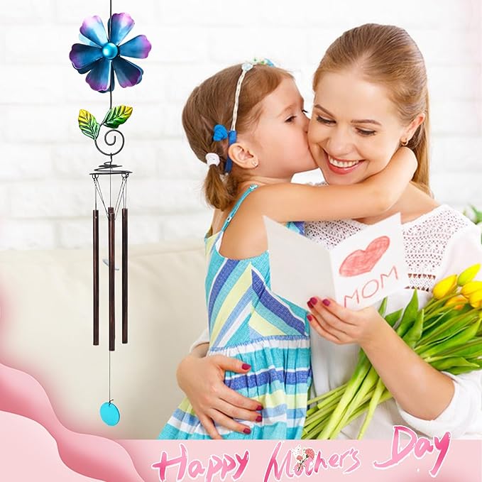Taman Wind Chimes for Outside - 33" Wind Spinner Decorative Memorial Sympathy Mother Gift for Home, Outdoor, Yard, Patio,Garden Decor
