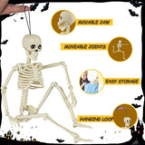 18 Packs Skeleton Halloween Decorations Outdoor with 16" Full Body Posable Joints Skeletons Decor, Halloween Party Decor Indoor, Yard Garden Lawn Graveyard Haunted House Props Spooky Party Decorations