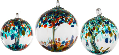 Dale Tiffany Hand Blown Glass, 3" Diameter Devotion, Tree of Life Collection, Witch Globe Hanging Garden Indoor/Outdoor Decorative Ornament Gazing Ball