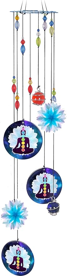 Spoontiques - Wind Chimes - Garden Décor - Decorative Chimes for Yard and Garden Decoration - Chakras Wind Chime