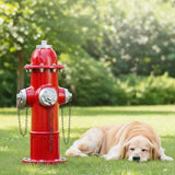 Realistic Resin Fire Hydrant Statue for Potty Training Dogs - Dog Fire Hydrant Pee Post, Weather-Resistant Garden Decor,Outdoor Garden & Lawn Ornament (Suitable for Any Size Dogs;21In)