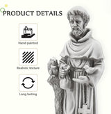 YOLENY St Francis Garden Statue Outdoor, 30.7" H Saint Francis of Assisi Statue Outside Religious Sculpture for Patio Decor