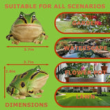 Sunthus Frog Toad Sculptures Garden Statues Yard Art Resin Decorations Outdoor Decor (Green, Standard)