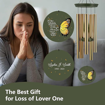 ASTARIN Sympathy Wind Chimes for Loss of Loved Ones Dad Mom, Memorial Wind Chimes Customizable, in Memory of Mother/Father, Remembrance Gifts(Produced in USA)