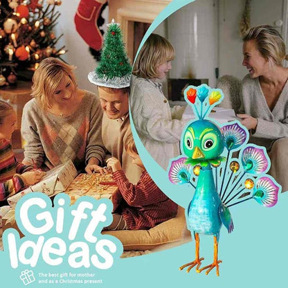 Natelf Metal Statue Peacock Sculpture for Outdoor Garden, Yard, Patio, Lawn & Indoor Home Decor, Peacocks Statues Gift for Women, Mom, Grandma on Mother's Day & Birthdays.