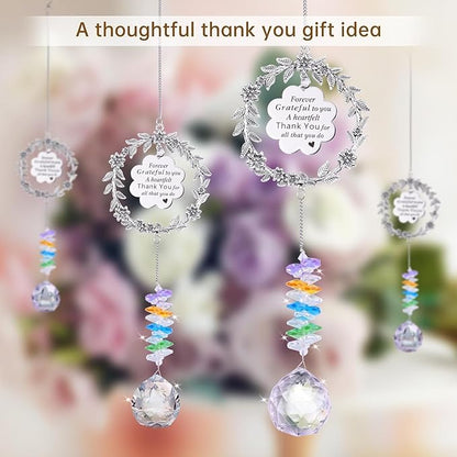Thank You Gifts for Women Teacher, Crystal Sun Catchers Indoor Window, Teacher Appreciation Gift, Crystal Ball Suncatchers Indoor Window Hanging, Sun Catcher Rainbow Maker, Prisms Ball