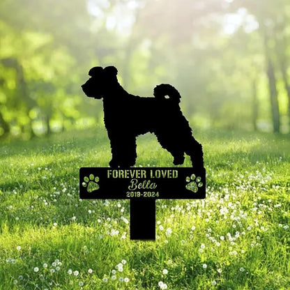 Custom Welsh Terrier Dog Metal Memorial Garden Stake Personalized Pet Grave Marker Name Sign Remembrance Stake Decor Sympathy Dog Loss,Outdoor Statues for Yard Garden Lawn Patio Pathway Grave.