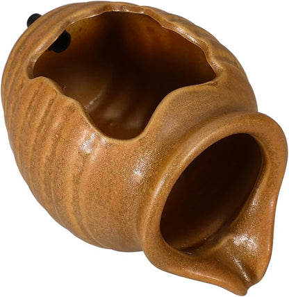 Milisten Ceramic Water Fountain Jar with Circulating Water Flow Indoor Outdoor Hydroponic Vase for Garden Patio Pond Decor and Fish Tank Waterfall Feature