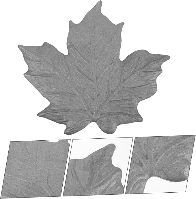 YARNOW 1.35kg Garden Decorative Maple Stepping Stone Elegant Outdoor Walkway Paver for Pathways and Yards Cast Iron Design Garden Ornament