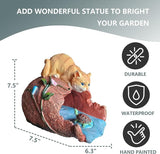 Elenon Cat Decorative Gutter Downspout Extension Statue, Kitten Gutter Guardian Rain Downspout Extender, Garden Splash Block Outdoor Sculpture for 3" × 4" Down Spouts Decor