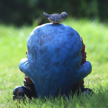 Garden Gnomes Outdoor Funny Welcome Gnomes Statue Garden Gnome Figurine for Lawn Patio Yard Decoration(Welcome)