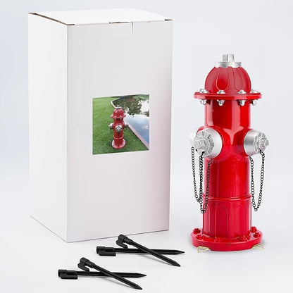 Realistic Resin Fire Hydrant Statue for Potty Training Dogs - Dog Fire Hydrant Pee Post, Weather-Resistant Garden Decor,Outdoor Garden & Lawn Ornament (Only Suitable for Small Dogs;13.1In)
