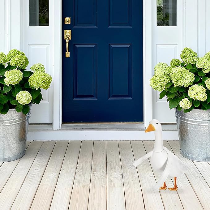 2pcs 23-25 Inch Poseable Goose Wings, White Porch Goose Wings Clothes Decorative Porch Statue Outfit Accessories for Outdoor Lawn Yard Garden Art Decoration
