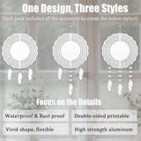 4Pack 10 inch Sublimation Wind Spinner Blanks 3D Aluminum Metal Wind Sculpture Kinetic Spinners for Yard and Garden Indoor Art Ornaments Hanging Decoration (Feather)