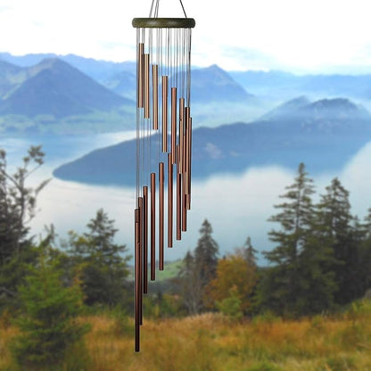 Woodstock Chimes Signature Collection, Woodstock Habitats Rainfall, Medium (31'') Green, Decor Designs Wind Chimes for Outdoor, Patio, Home or Garden Décor (HCRG)