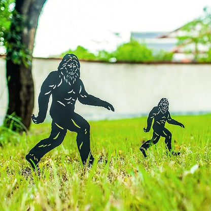 EZTZEN 15.8 inch Bigfoot Outdoor Decor Big Foot Sasquatch Gifts for Men/Dad/Women Metal Bigfoot Silhouette Statues for Yard Decor, Garden Decor, Yard Art, Forests, Yard Display, Lawn Decorations