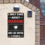 Patio Wall Decor 3 People Kickboxings Retro Signs Hunting Ground Retro Metal Wall Art For Home,Cafe,Office,Yard & More: Decorative Plaque With Inspirational Life Quotes 8X12inch