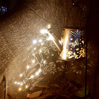 N\A Yevheniy Solar Butterfly Garden Light,Solar Watering Can Lights Outdoor Garden Ornaments Waterproof for Pathway Yard Lawn Patio Landscape Decor